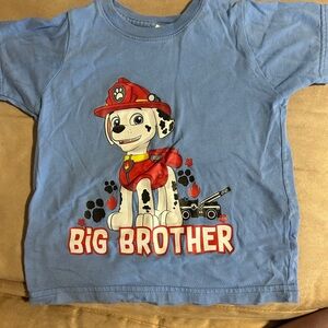 Blue T-Shirt with Firefighter Dog Graphic